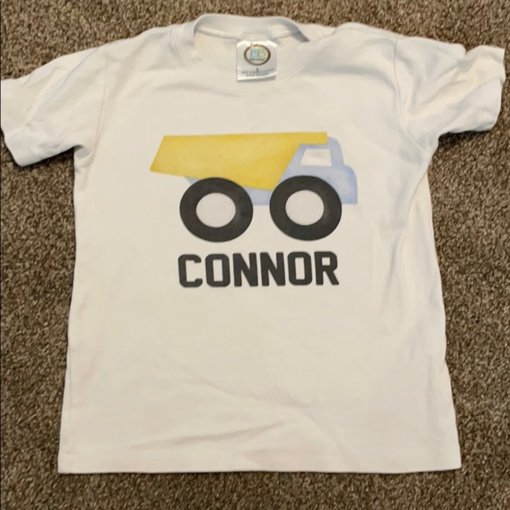 Boys short sleeve dump truck shirt